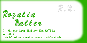 rozalia maller business card